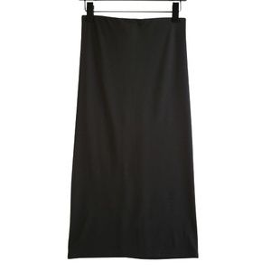 Fire Los Angeles Women's Midi Skirt Pull On Size Medium Black Stretch Straight